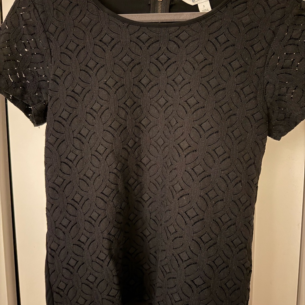 Market & Spruce Black Embellished Fitted Blouse